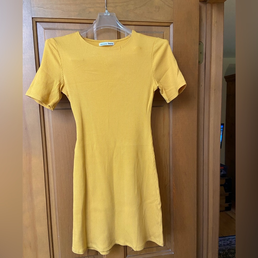 Reformation Jeans Yellow Knit Minidress